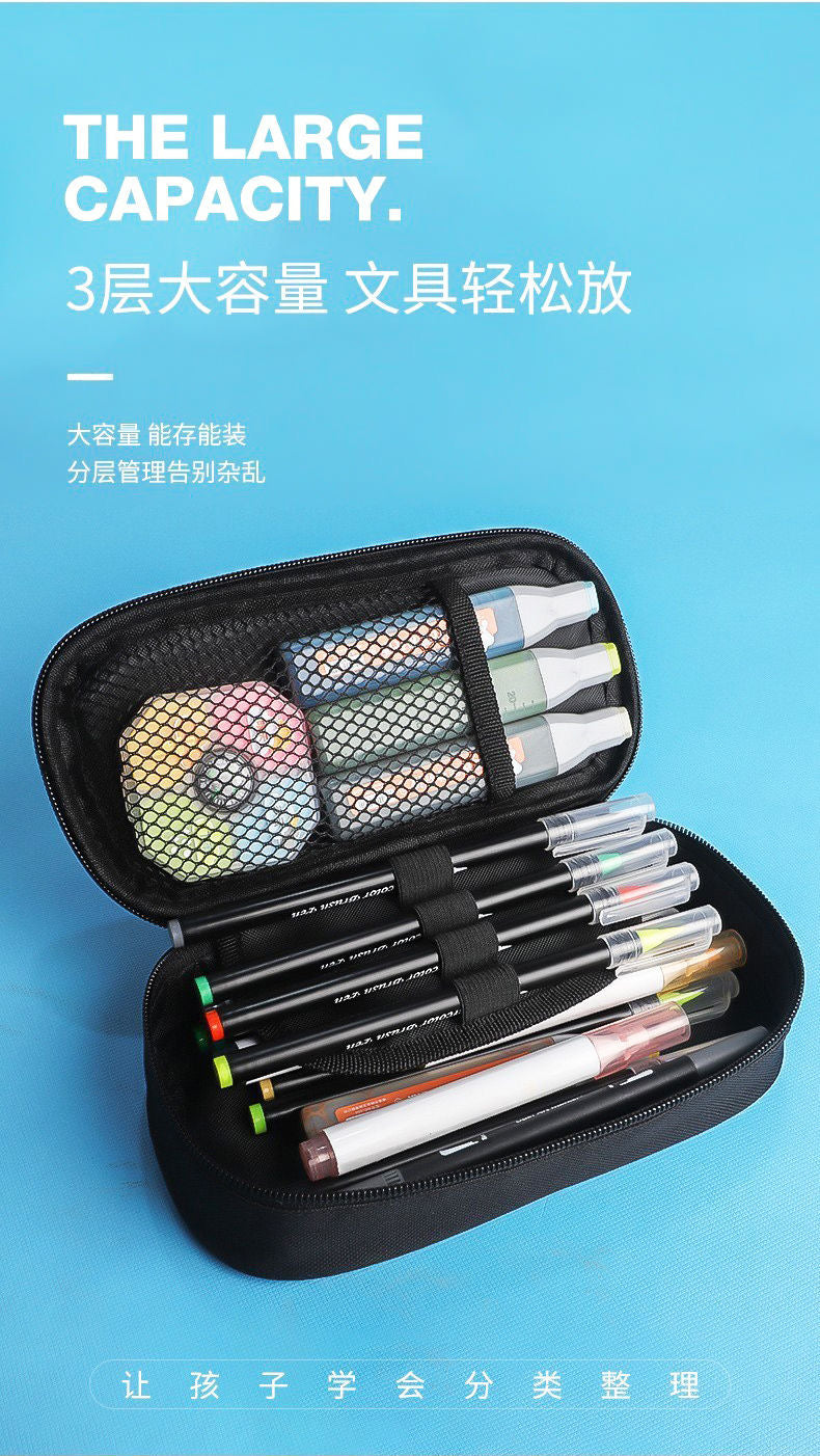 Van Gogh-Inspired Large canvas clothing Pencil Case – Waterproof Artistic Stationery Bag