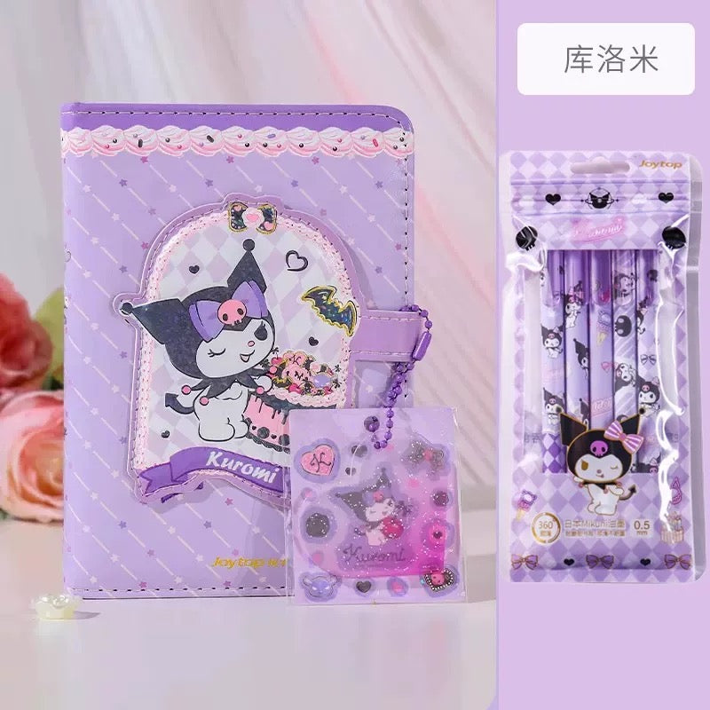 Kuromi Planner Notebook and 5 Pens Set