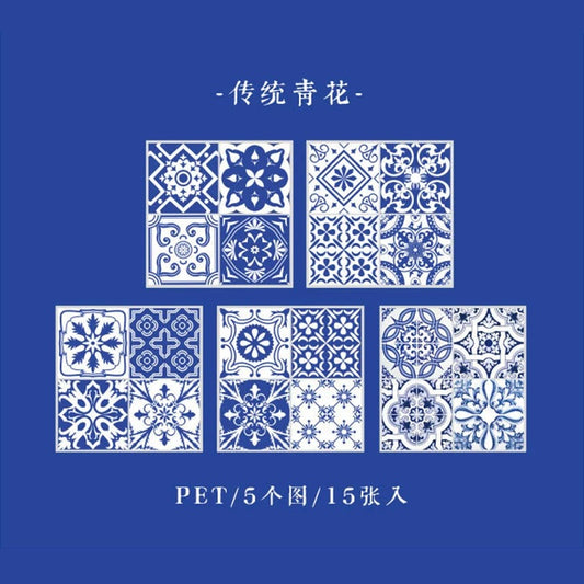 BENZSTORE Vintage Tile Pattern Stickers