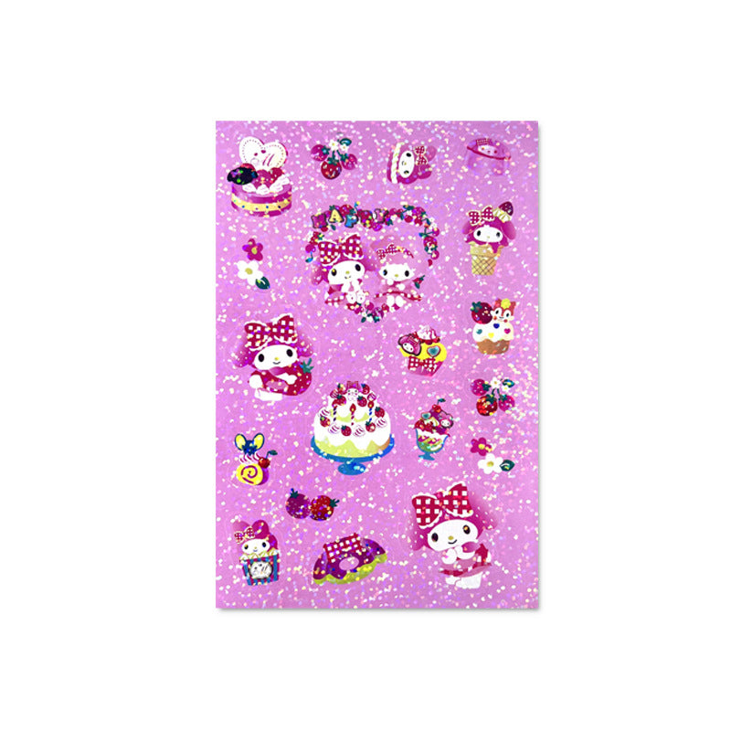 Cute Sanrio Style Laser Stickers – Journal & Scrapbooking Seals
