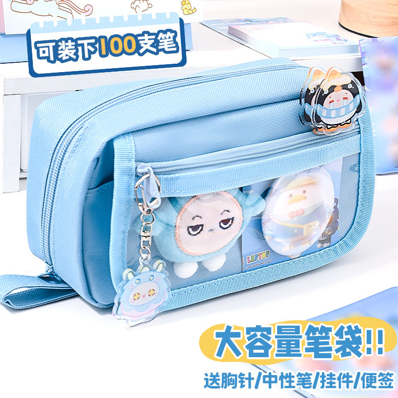 Egg Waffle Party Pencil Case – INS-Style Minimalist High-End Stationery Box