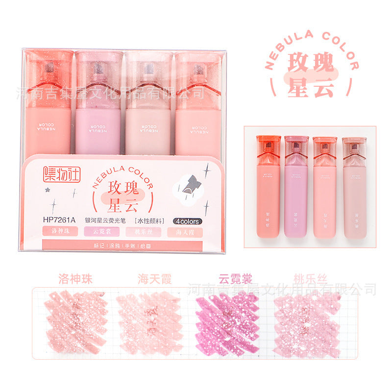 Galaxy Nebula Glitter Highlighters – Sparkly Markers for Journaling & Study