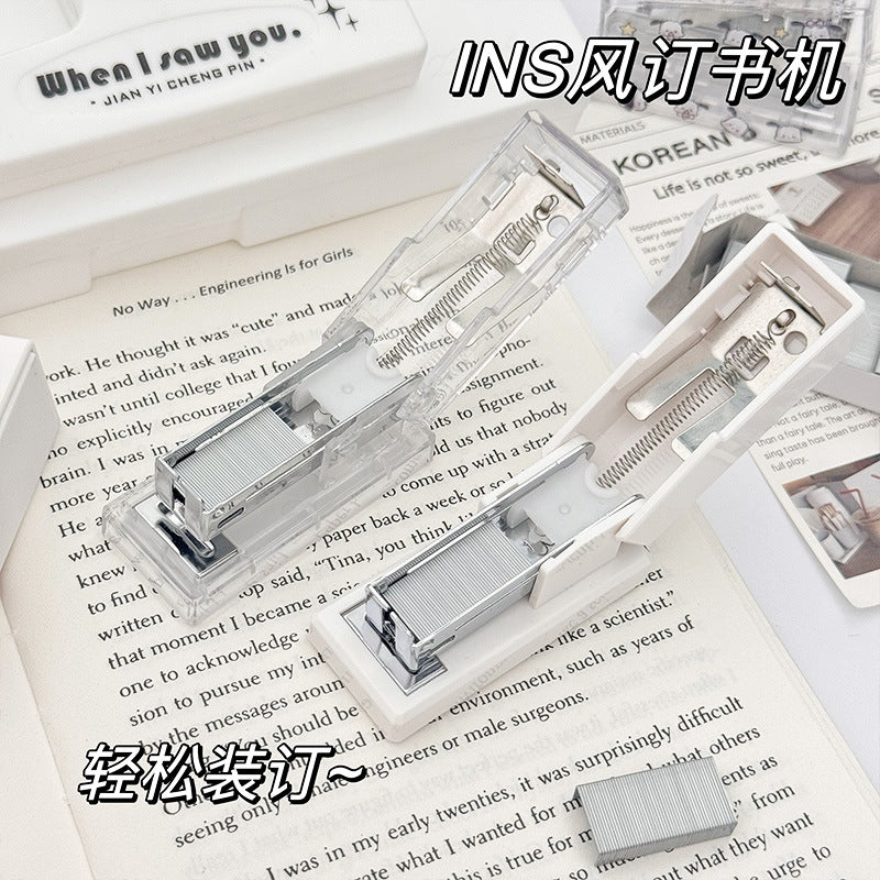 Mini INS-Style Handheld Stapler – Cute & Compact Office Supply (Includes Staples)