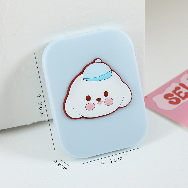 Cute Folding Mirror with Comb