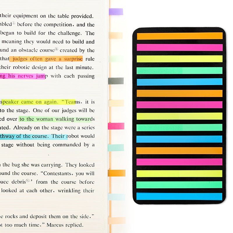 Ultra-Thin Colored Index Tabs – Transparent Sticky Notes for Reading & Study