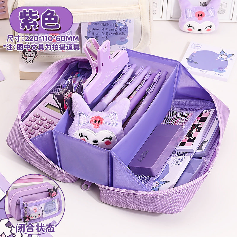 Egg Waffle Party Pencil Case – INS-Style Minimalist High-End Stationery Box