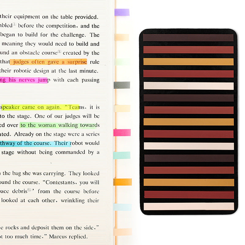 Ultra-Thin Colored Index Tabs – Transparent Sticky Notes for Reading & Study