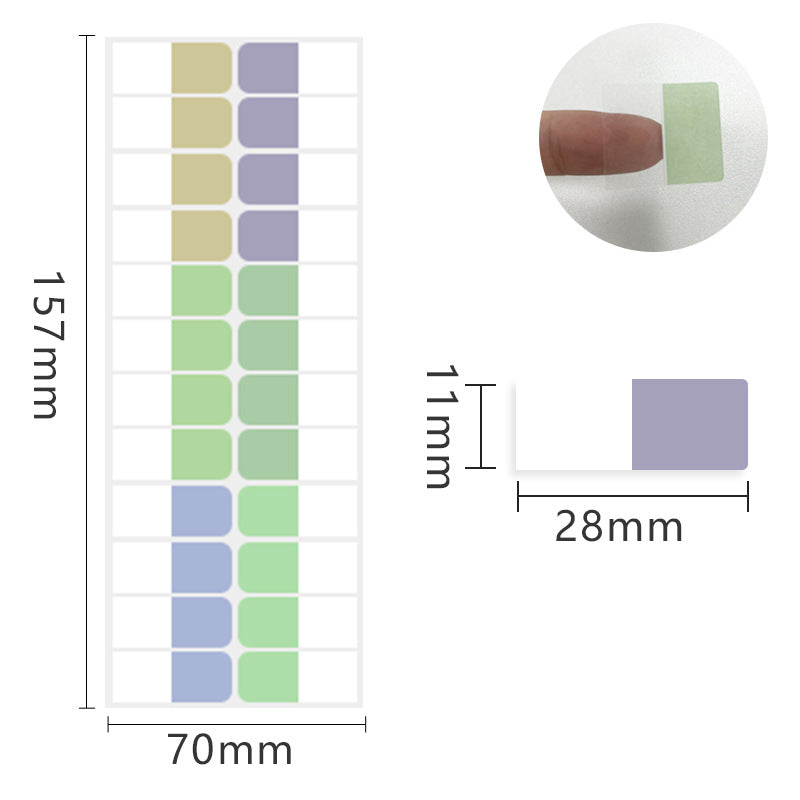 Morandi Student Alphabet Index Stickers – Strong Adhesive Colored Bookmarks & Labels