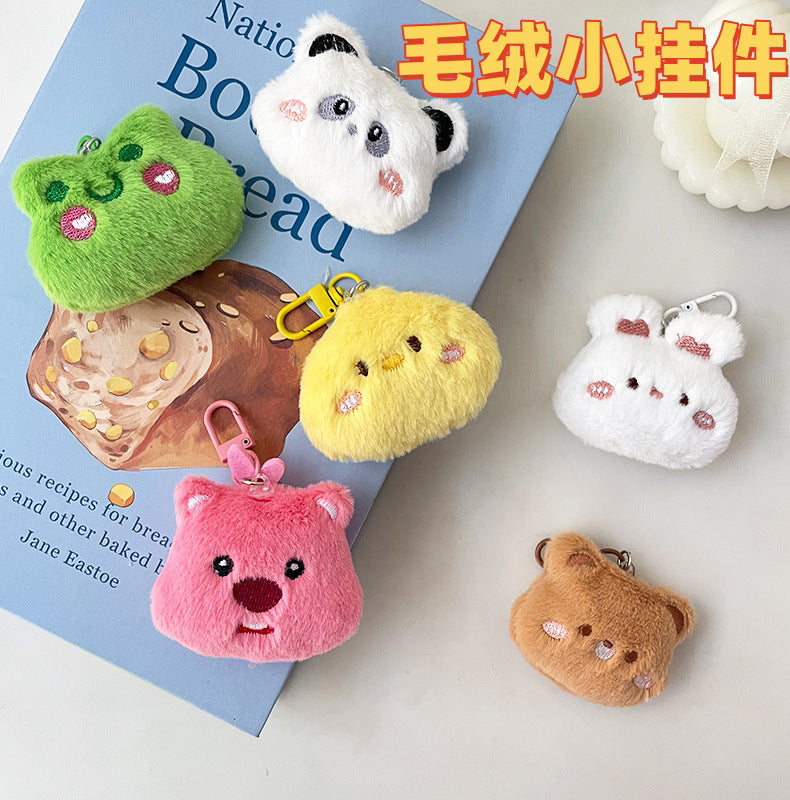 Cute Plush Beaver Keychain – Cartoon Bag Charm for Girls, Backpack Accessory