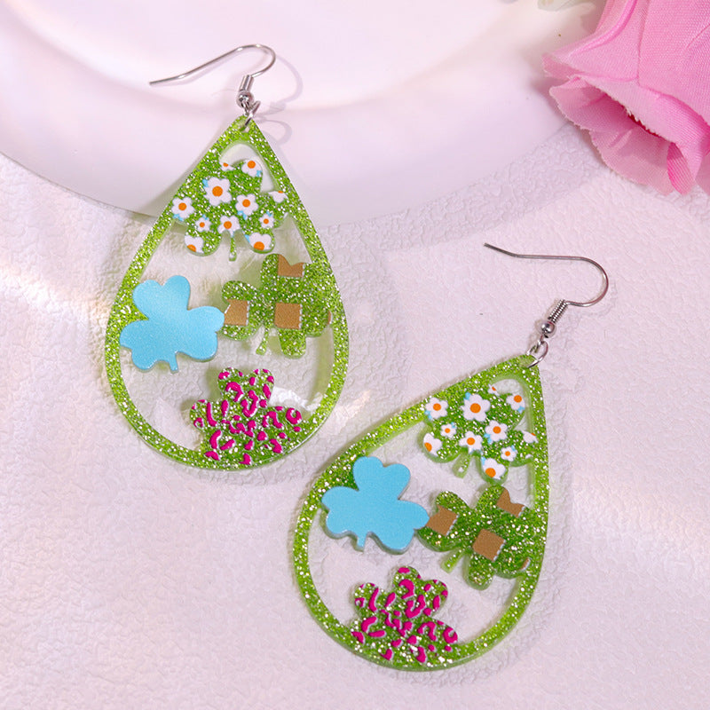 Hollow Clover Studs & Dangle Earrings