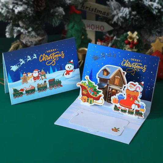 3D Christmas Greeting Card – Festive Holiday Wishes & Gift Message Card 180mm X130mm
