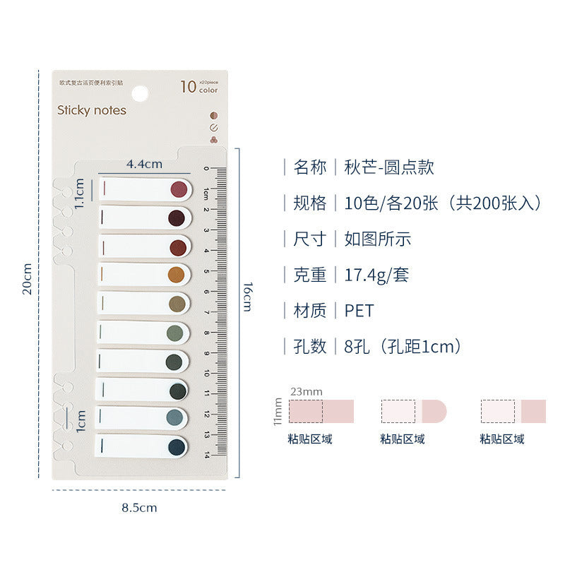 Morandi Color Index Sticky Notes – Writable Divider Tabs