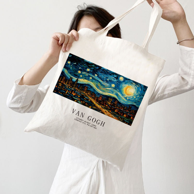 Van Gogh "Starry Night 3" inspired canvas bag