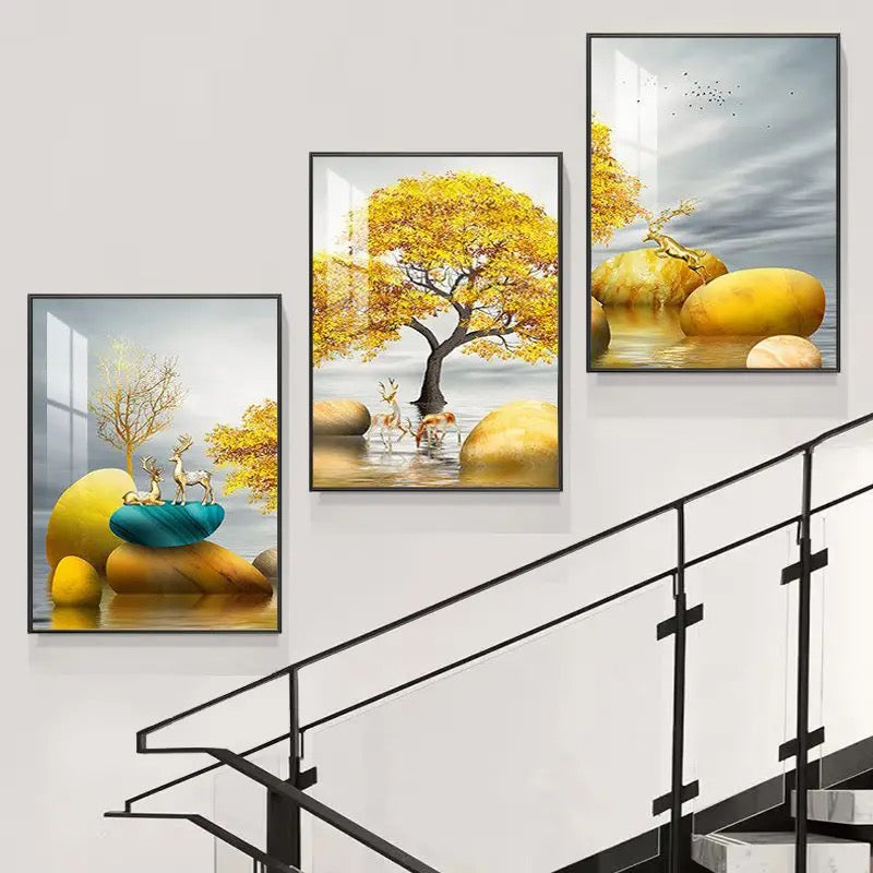 TRJ Decorative painting- Set of 3 (without photo frame)