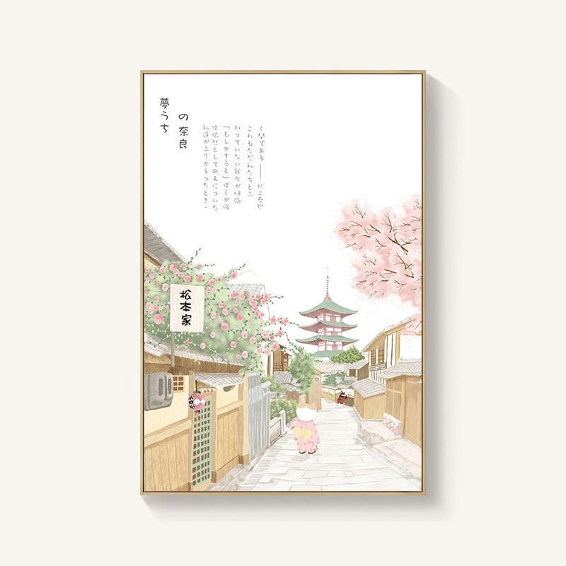 Yujian Japanese Fresh and Minimalist Room Wall Art-  Exquisite Fabric Texture Film