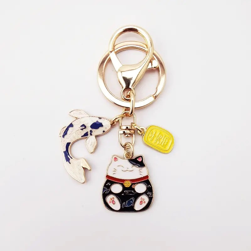 Japanese Lucky Cat Keychain