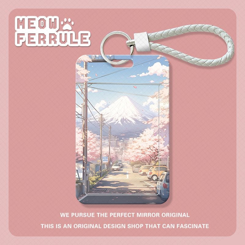 Japanese-Style Mount Fuji Sliding Card Holder