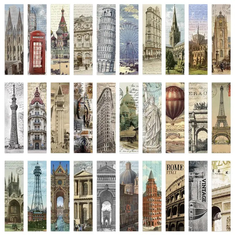 Bookmark Set (30 PCS)World Architecture