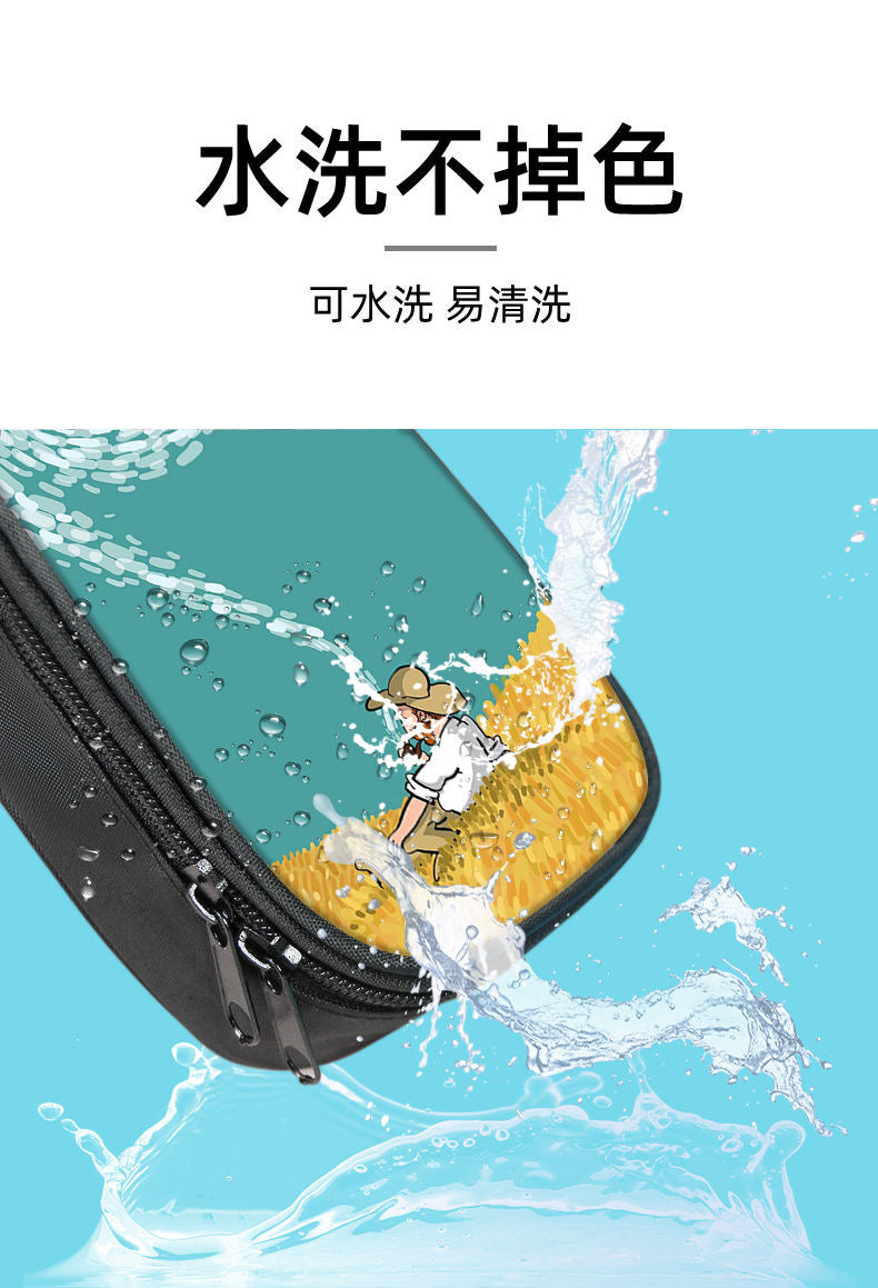 Van Gogh-Inspired Large canvas clothing Pencil Case – Waterproof Artistic Stationery Bag