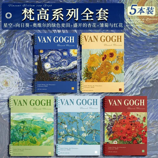 Stylish Retro Loose-Leaf Notebook with Removable Spiral Binding