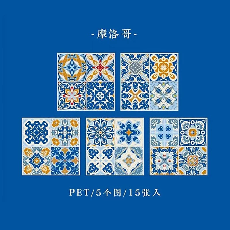 BENZSTORE Vintage Tile Pattern Stickers