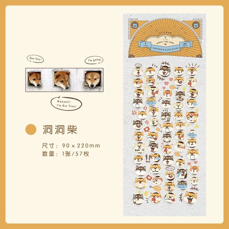 BENZ STORE Cute Cat & Dog Emoji Stickers