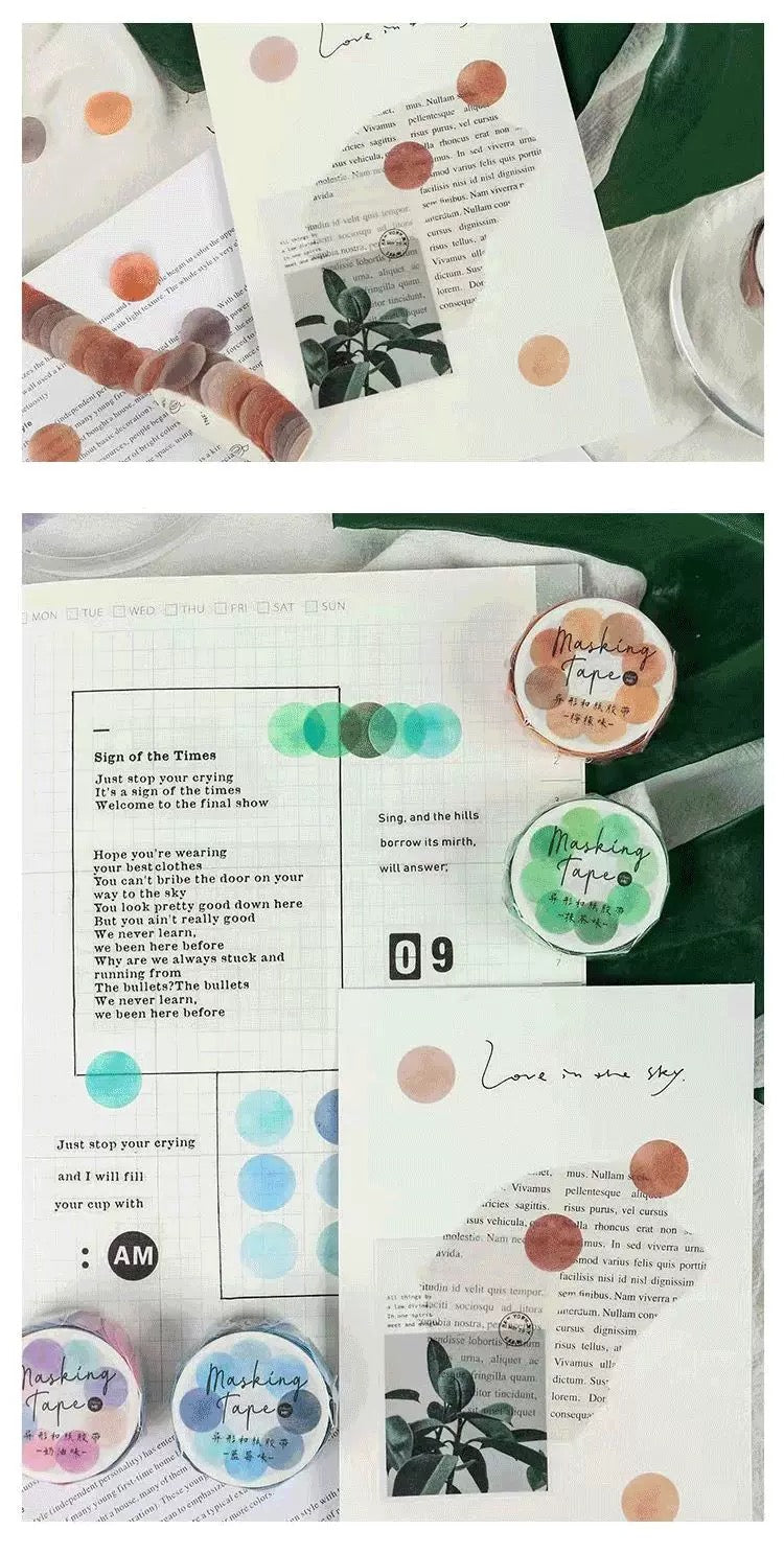 Gradient Color Dot Stickers