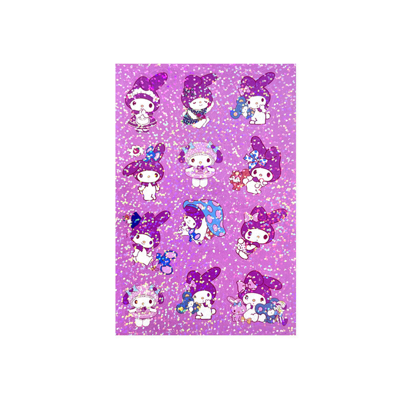 Cute Sanrio Style Laser Stickers – Journal & Scrapbooking Seals