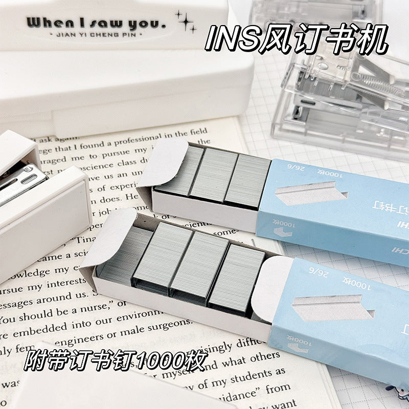 Mini INS-Style Handheld Stapler – Cute & Compact Office Supply (Includes Staples)