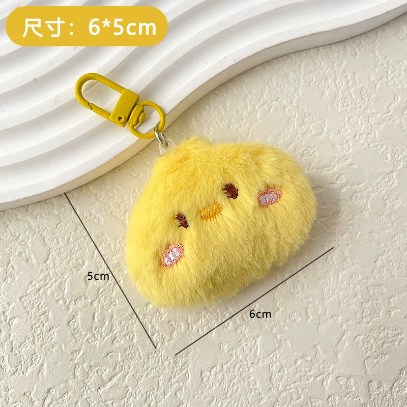 Cute Plush Beaver Keychain – Cartoon Bag Charm for Girls, Backpack Accessory