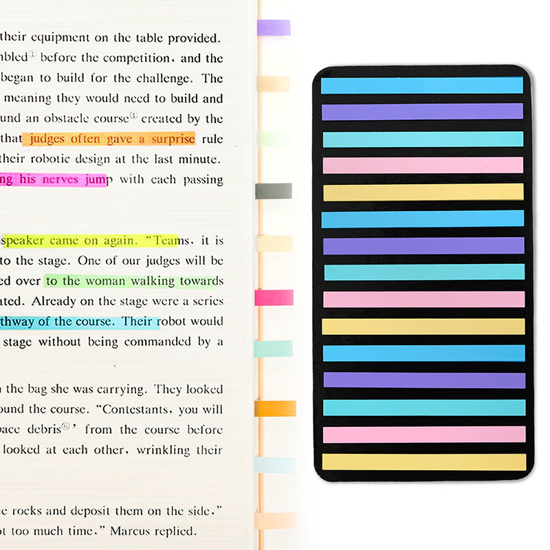 Ultra-Thin Colored Index Tabs – Transparent Sticky Notes for Reading & Study