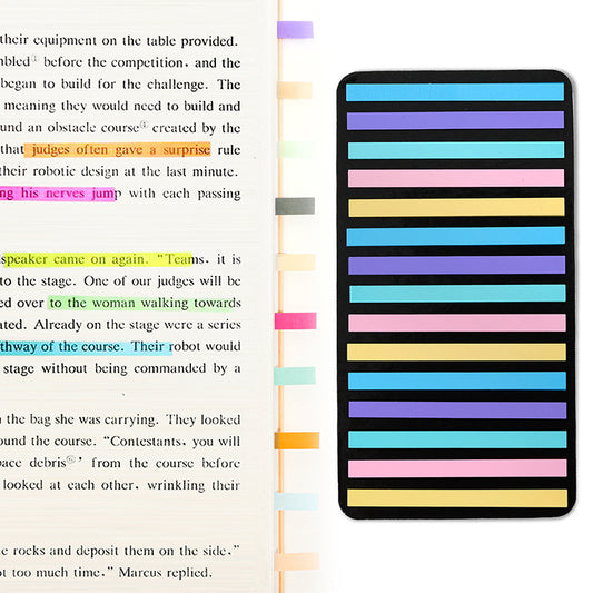 Ultra-Thin Colored Index Tabs – Transparent Sticky Notes for Reading & Study