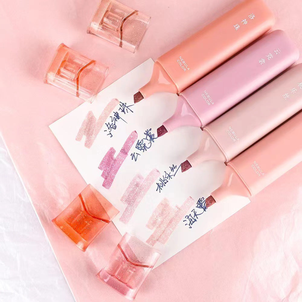 Galaxy Nebula Glitter Highlighters – Sparkly Markers for Journaling & Study