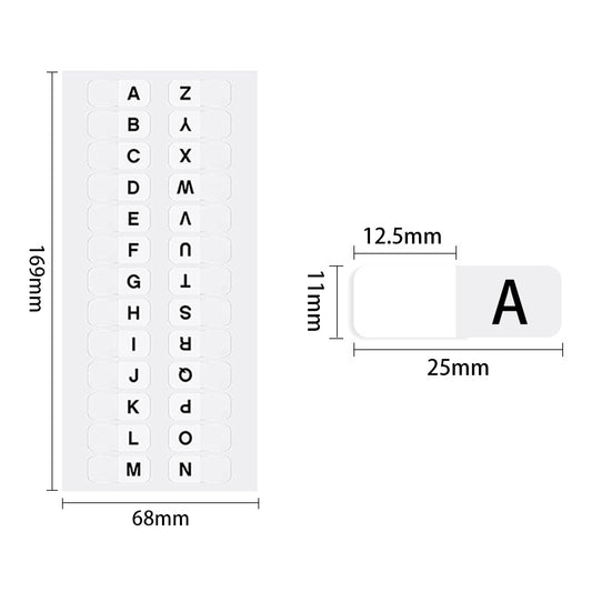 Morandi Student Alphabet Index Stickers – Strong Adhesive Colored Bookmarks & Labels