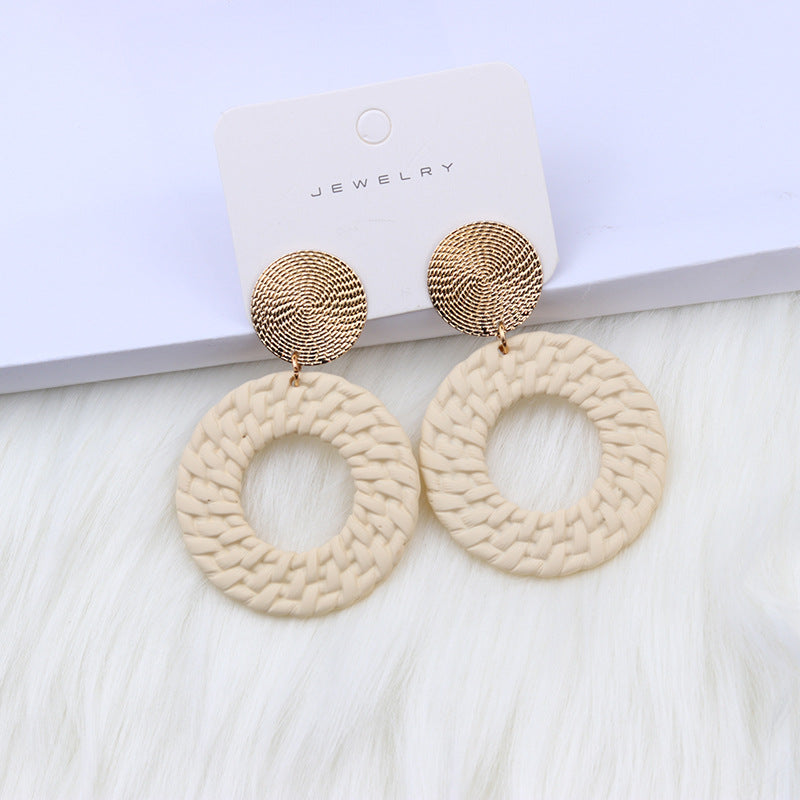 Bohemian Geometric Round Earrings