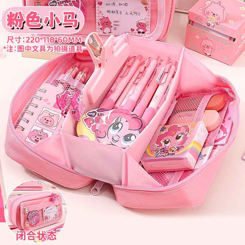 Egg Waffle Party Pencil Case – INS-Style Minimalist High-End Stationery Box