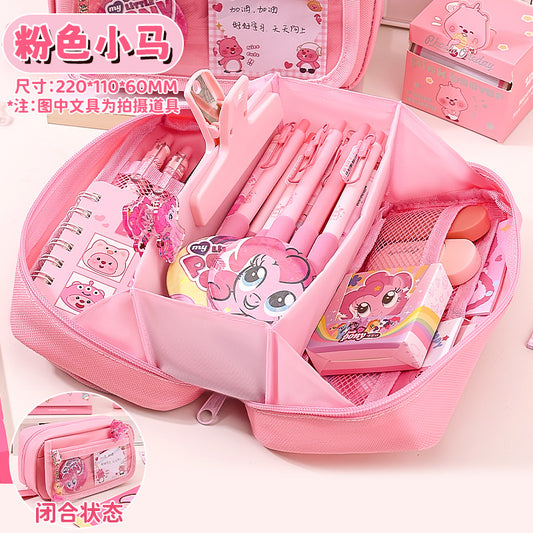 Egg Waffle Party Pencil Case – INS-Style Minimalist High-End Stationery Box