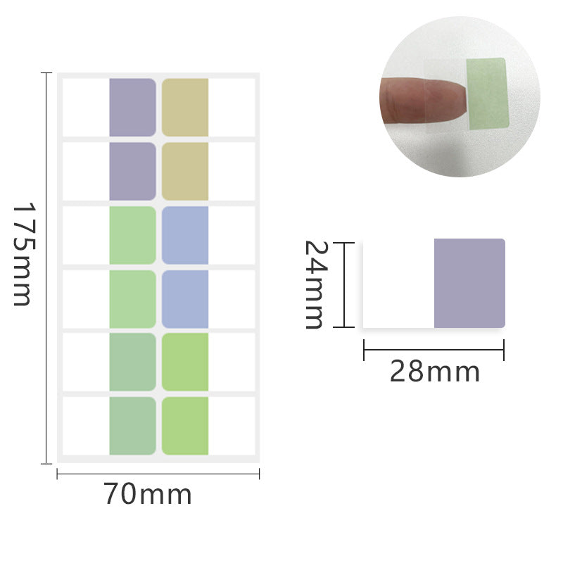 Morandi Student Alphabet Index Stickers – Strong Adhesive Colored Bookmarks & Labels