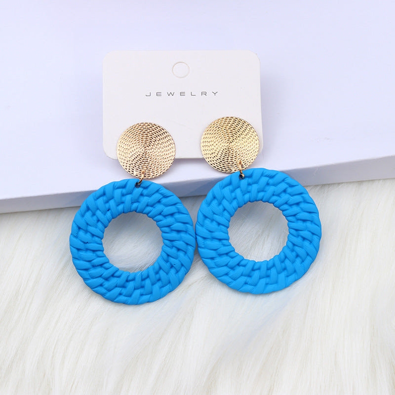Bohemian Geometric Round Earrings