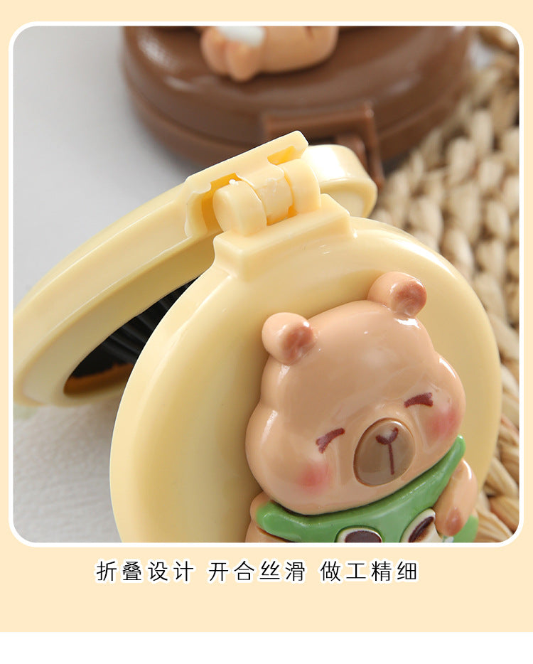 Capybara-themed Foldable Cushion Hairbrush