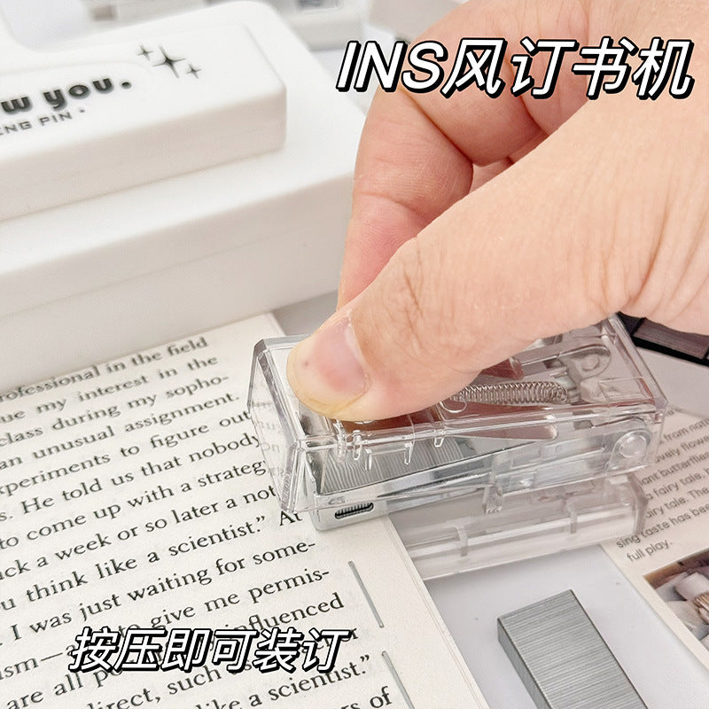 Mini INS-Style Handheld Stapler – Cute & Compact Office Supply (Includes Staples)
