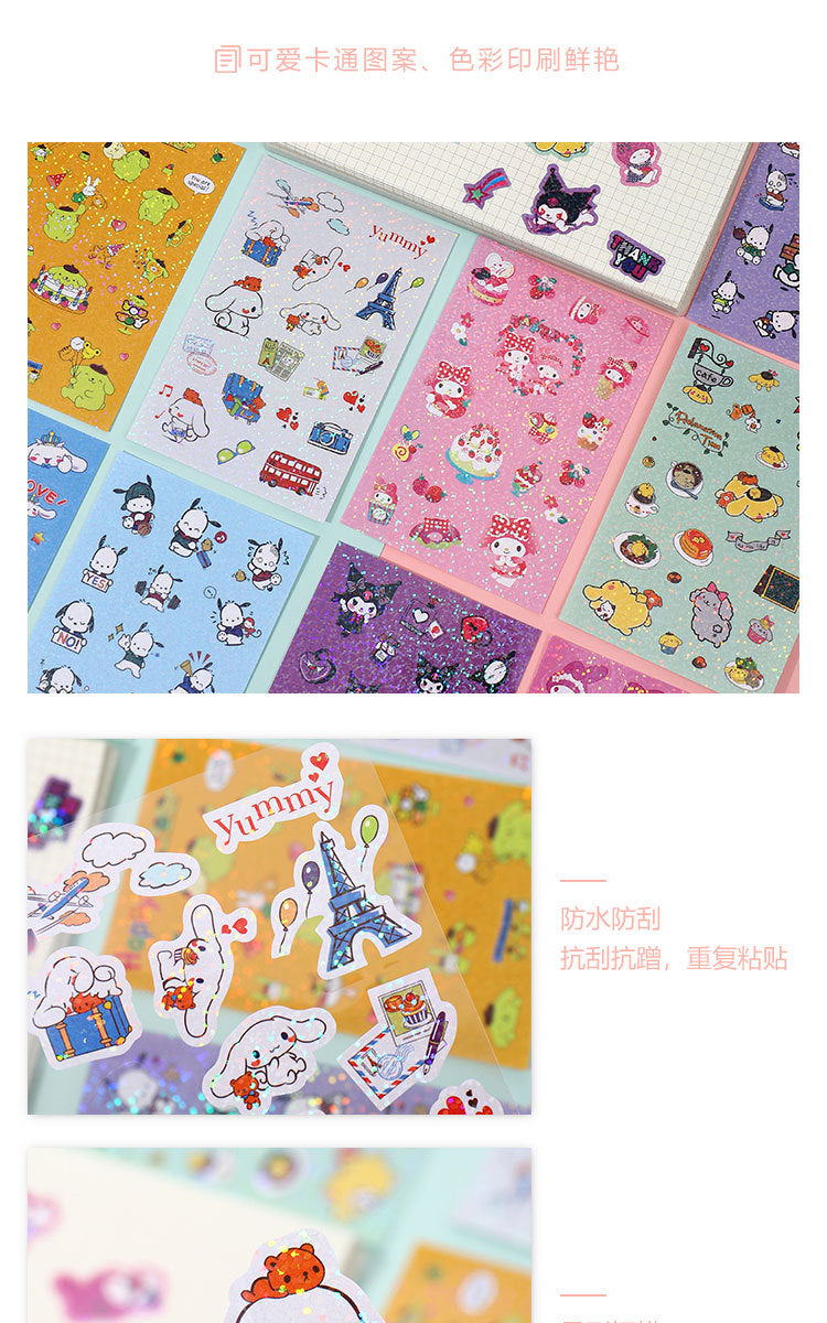 Cute Sanrio Style Laser Stickers – Journal & Scrapbooking Seals