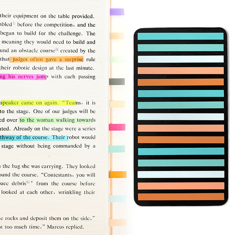Ultra-Thin Colored Index Tabs – Transparent Sticky Notes for Reading & Study