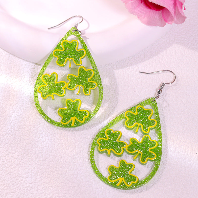 Hollow Clover Studs & Dangle Earrings
