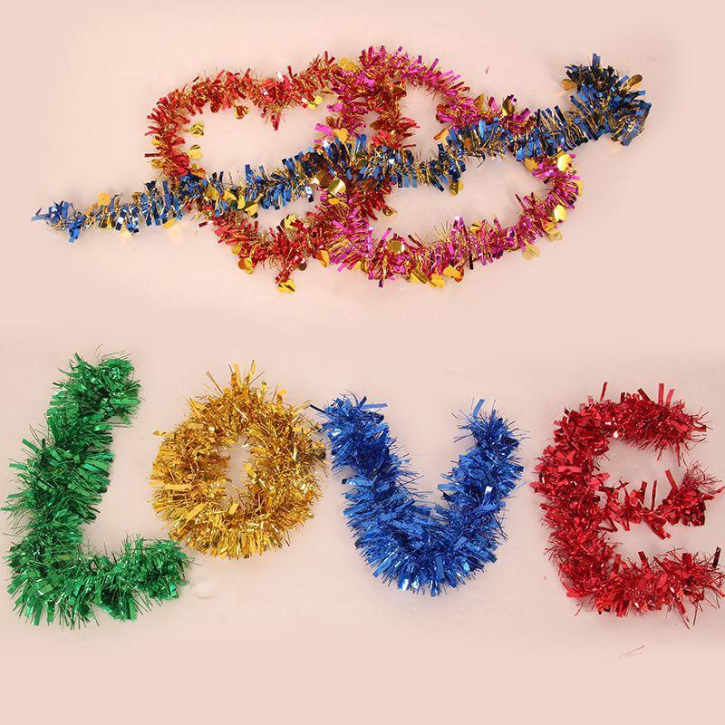 Christmas Party Decoration Supplies – Tinsel Garlands, Colorful Streamers, and Festive Ribbons