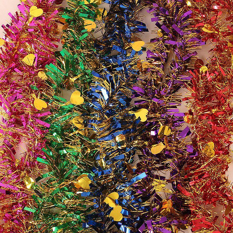 Christmas Party Decoration Supplies – Tinsel Garlands, Colorful Streamers, and Festive Ribbons