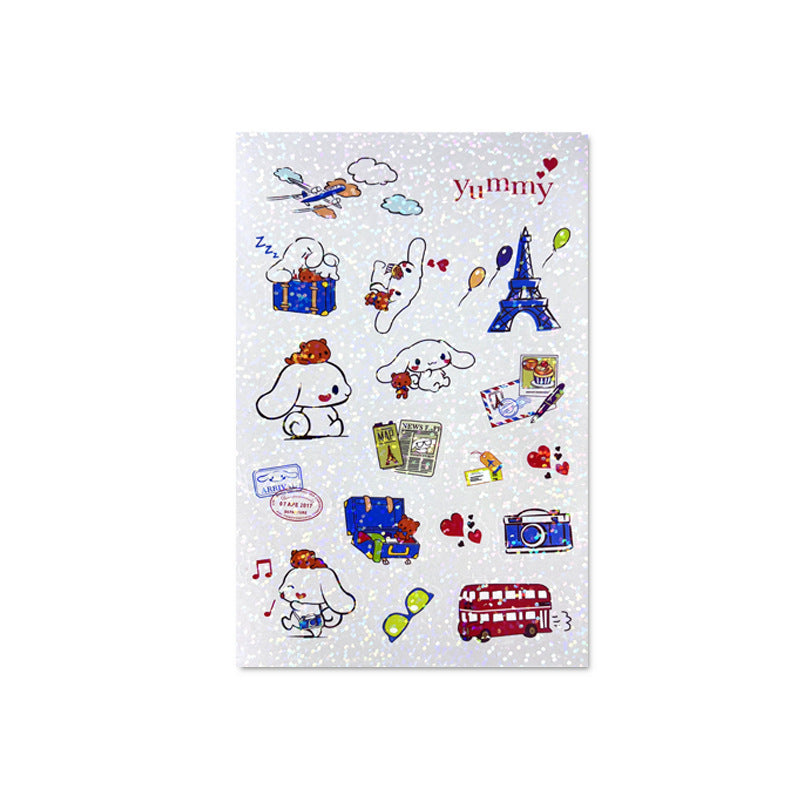 Cute Sanrio Style Laser Stickers – Journal & Scrapbooking Seals