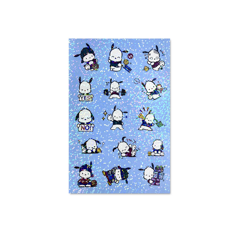 Cute Sanrio Style Laser Stickers – Journal & Scrapbooking Seals