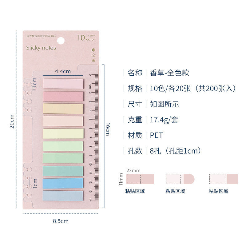 Morandi Color Index Sticky Notes – Writable Divider Tabs